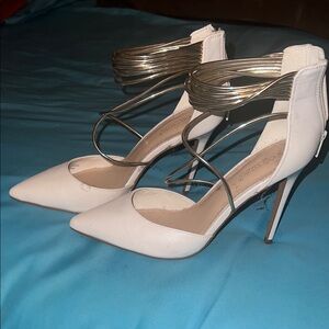 Elegant White Stiletto Heels 4.5 inch